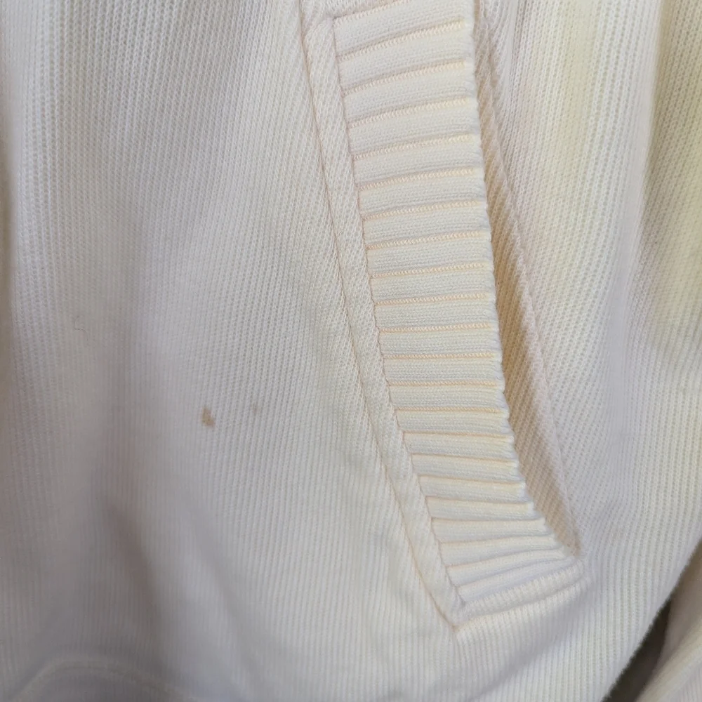 Liz Claiborne hooded zip up jacket cream size PL